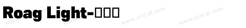 Roag Light字体转换